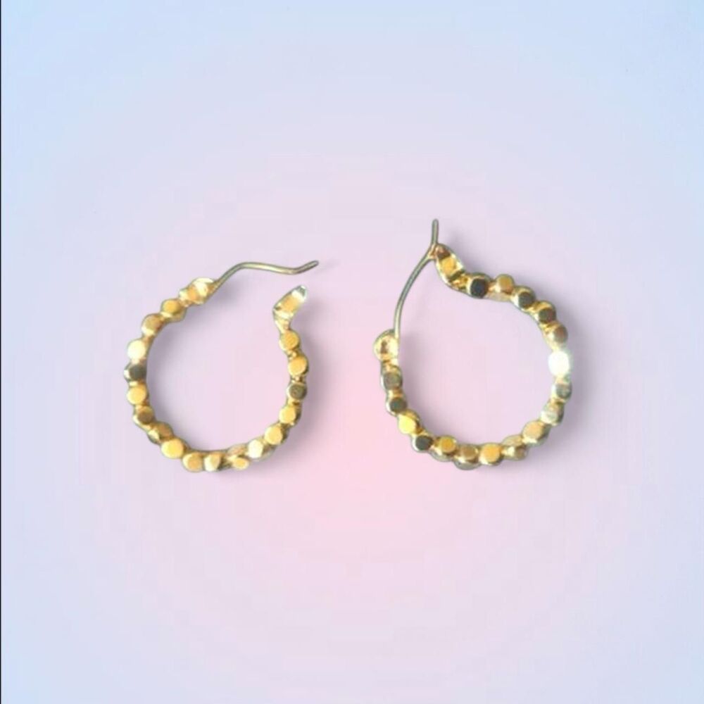 gold plated hoop earrings